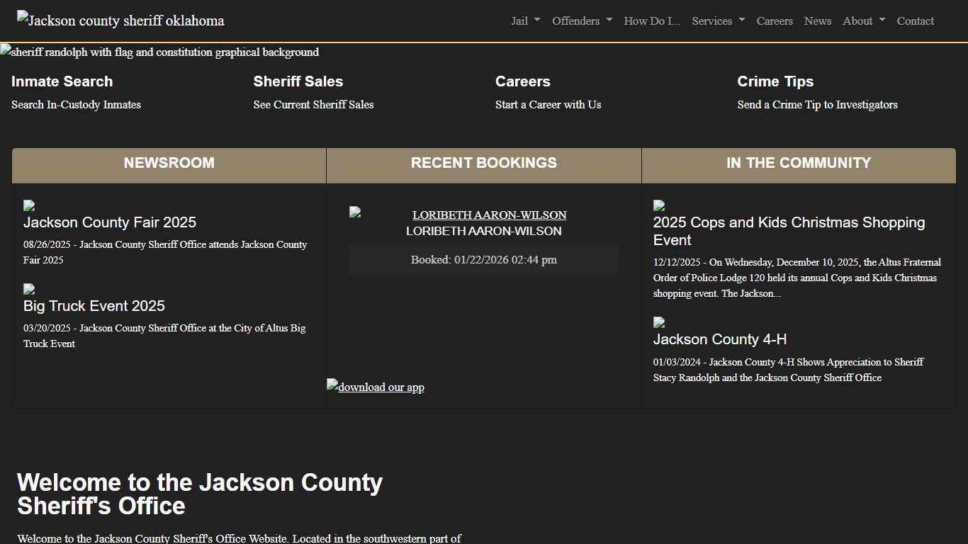 Jackson County Sheriff's Office in Oklahoma